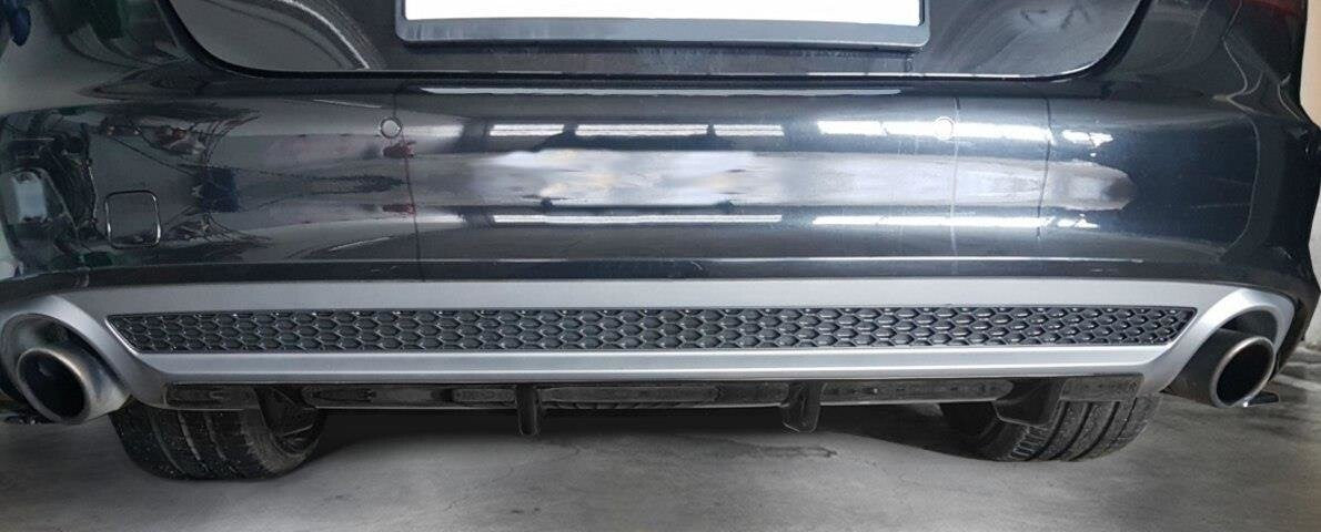 Heckansatz Diffusor passend für Audi A7 S-Line C7 schwarz Hochglanz