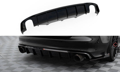 Heckansatz Diffusor passend für Audi A7 S-Line C7 schwarz Hochglanz