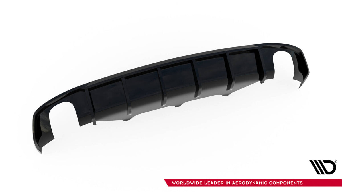 Heckansatz Diffusor passend für Audi A7 S-Line C7 schwarz Hochglanz