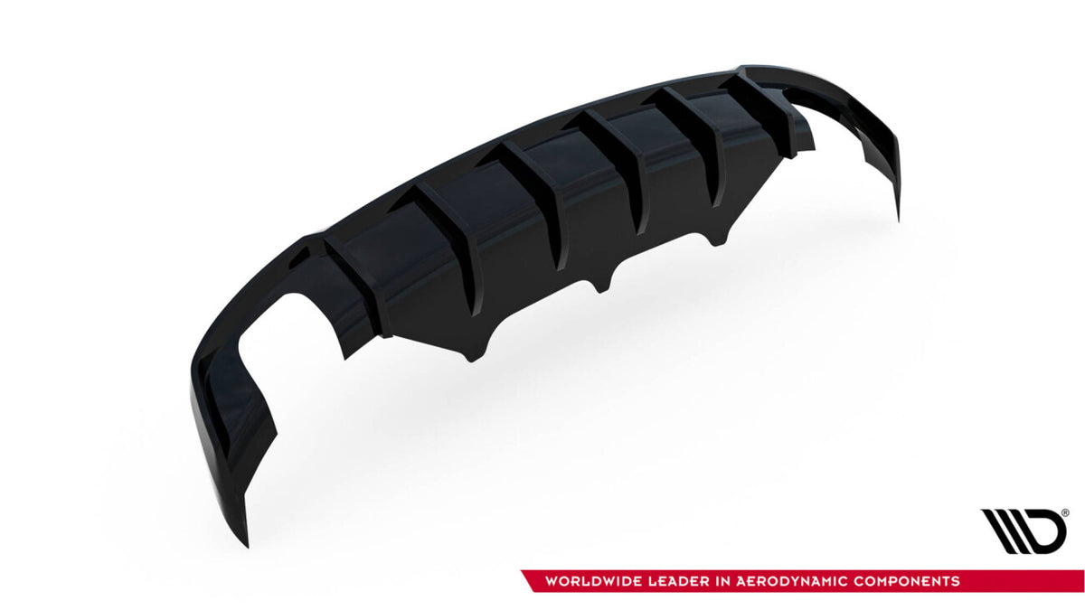 Heckansatz Diffusor passend für Audi A7 S-Line C7 schwarz Hochglanz