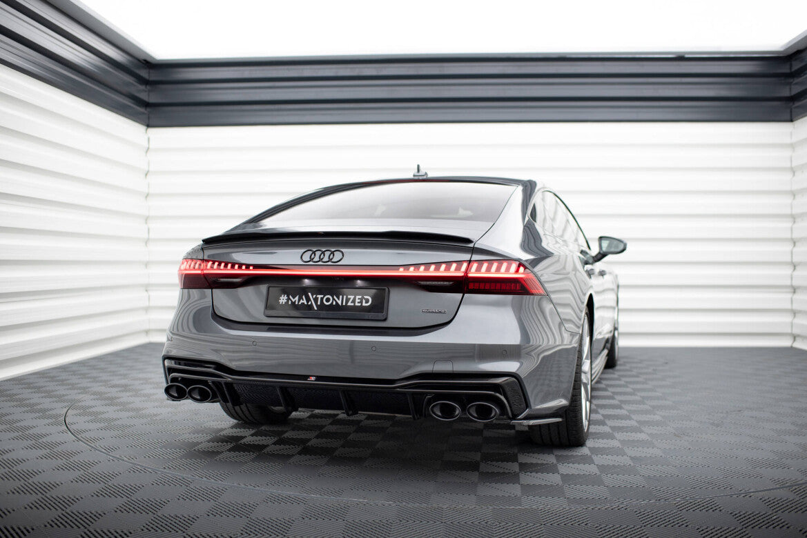 Heckansatz Diffusor passend für Audi A7 S-Line C8 / S7 C8 schwarz Hochglanz