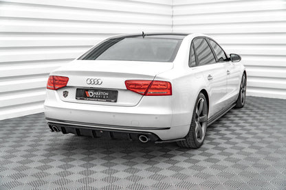 Heckansatz Diffusor passend für Audi A8 D4 schwarz Hochglanz