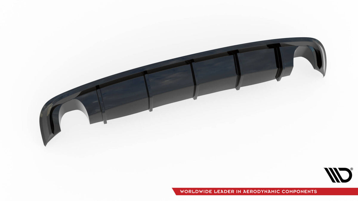Heckansatz Diffusor passend für Audi A8 D4 schwarz Hochglanz