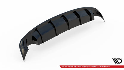 Heckansatz Diffusor passend für Audi A8 D4 schwarz Hochglanz