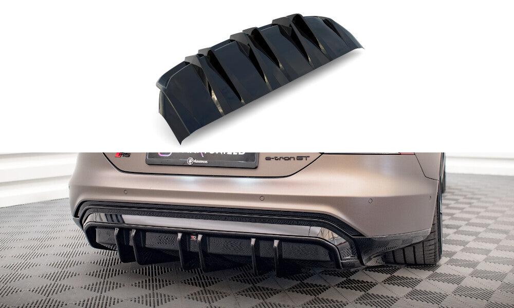 Heckansatz Diffusor passend für Audi e-Tron GT / RS GT Mk1 schwarz Hochglanz