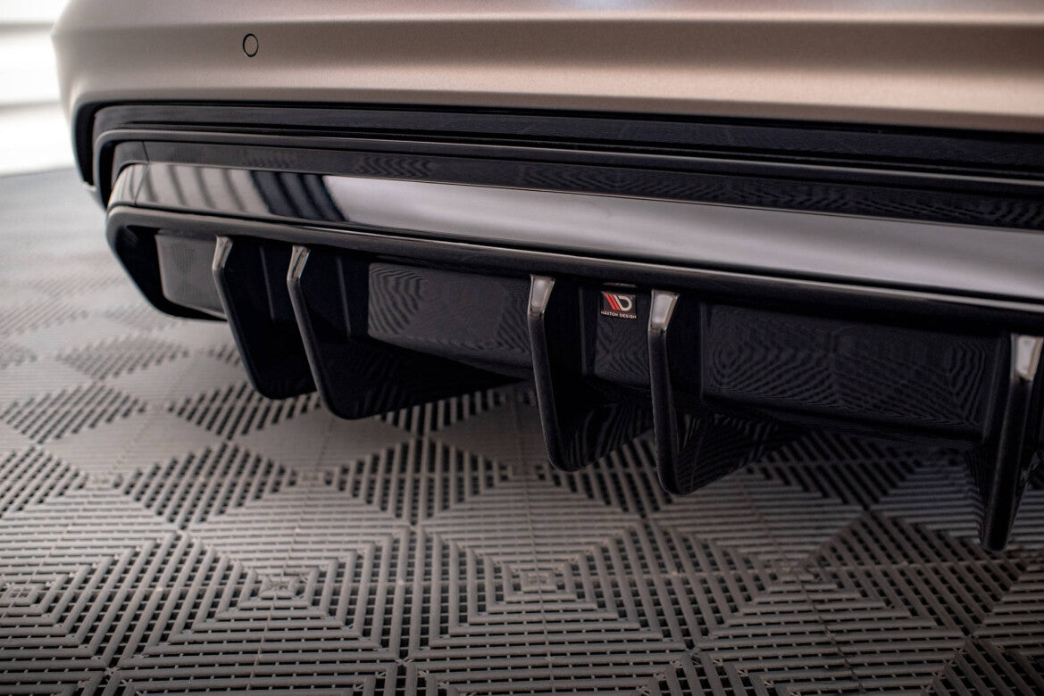 Heckansatz Diffusor passend für Audi e-Tron GT / RS GT Mk1 schwarz Hochglanz