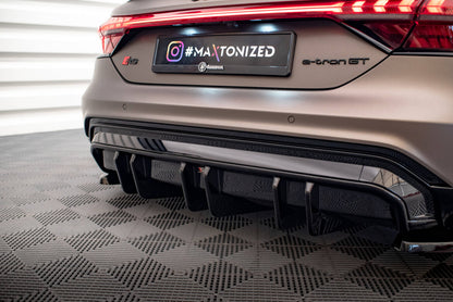 Heckansatz Diffusor passend für Audi e-Tron GT / RS GT Mk1 schwarz Hochglanz
