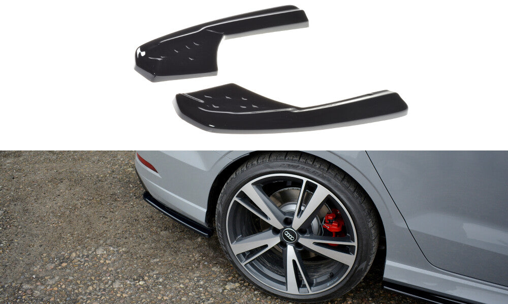 Heckansatz Diffusor passend für Audi RS3 8V FL Limousine schwarz Hochglanz