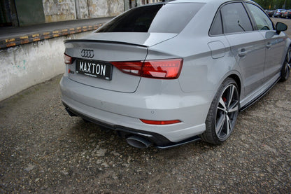 Heckansatz Diffusor passend für Audi RS3 8V FL Limousine schwarz Hochglanz