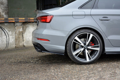 Heckansatz Diffusor passend für Audi RS3 8V FL Limousine schwarz Hochglanz