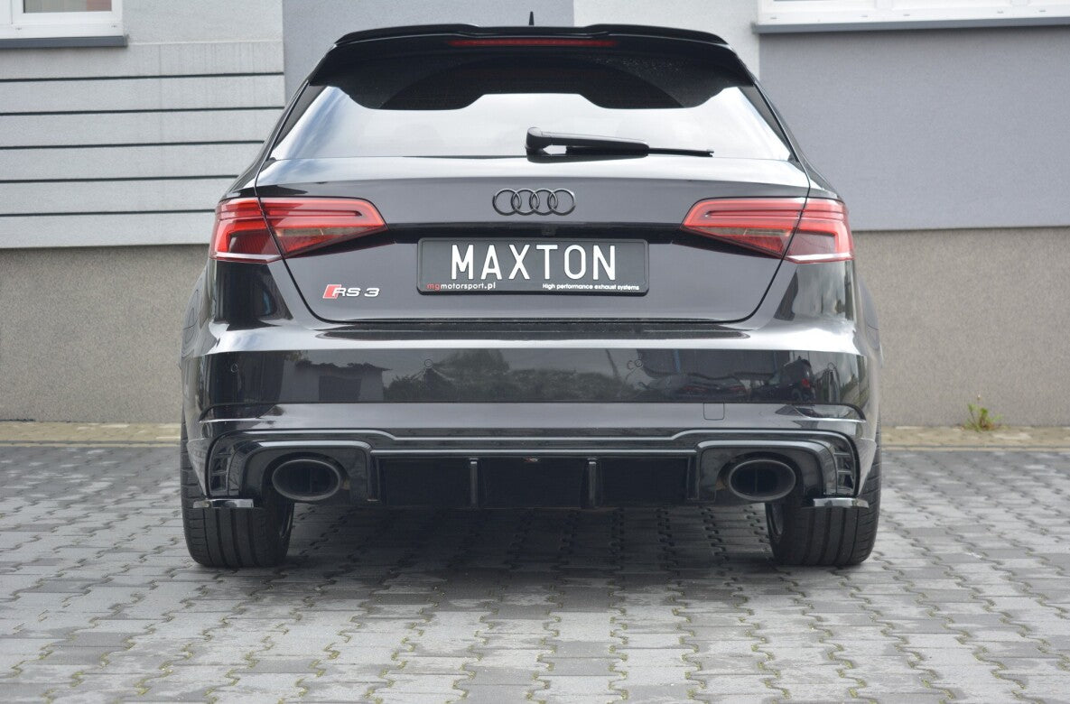 Heckansatz Diffusor passend für Audi RS3 8V FL Sportback schwarz Hochglanz