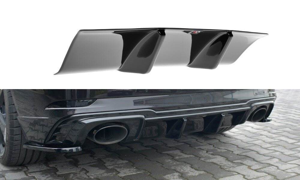 Heckansatz Diffusor passend für Audi RS3 8V FL Sportback schwarz Hochglanz