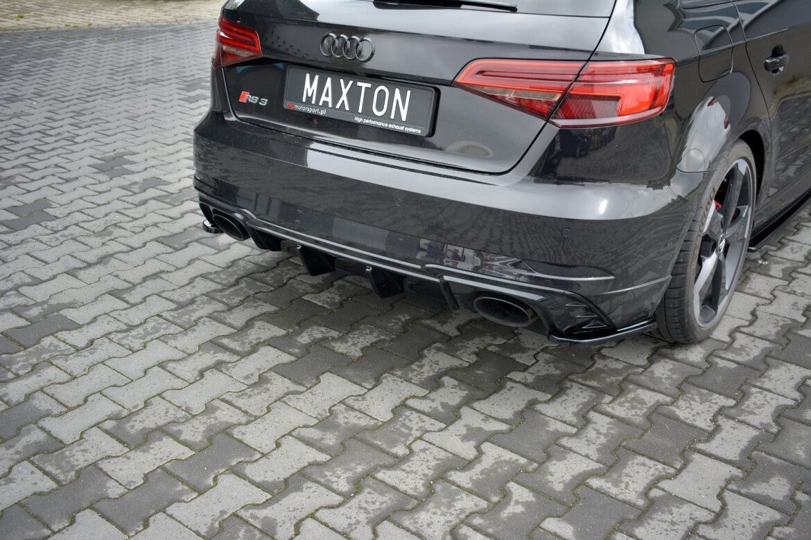 Heckansatz Diffusor passend für Audi RS3 8V FL Sportback schwarz Hochglanz