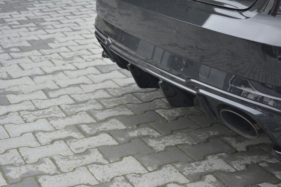 Heckansatz Diffusor passend für Audi RS3 8V FL Sportback schwarz Hochglanz
