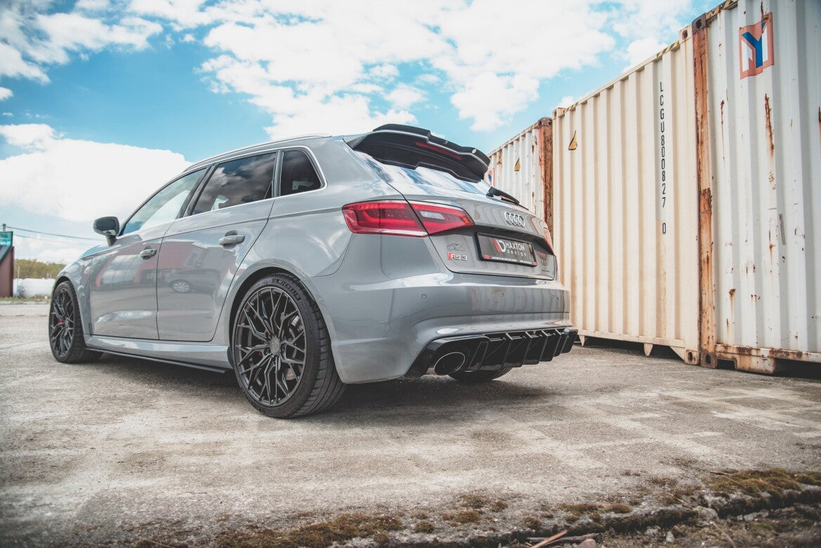 Heckansatz Diffusor passend für Audi RS3 8V Sportback schwarz Hochglanz
