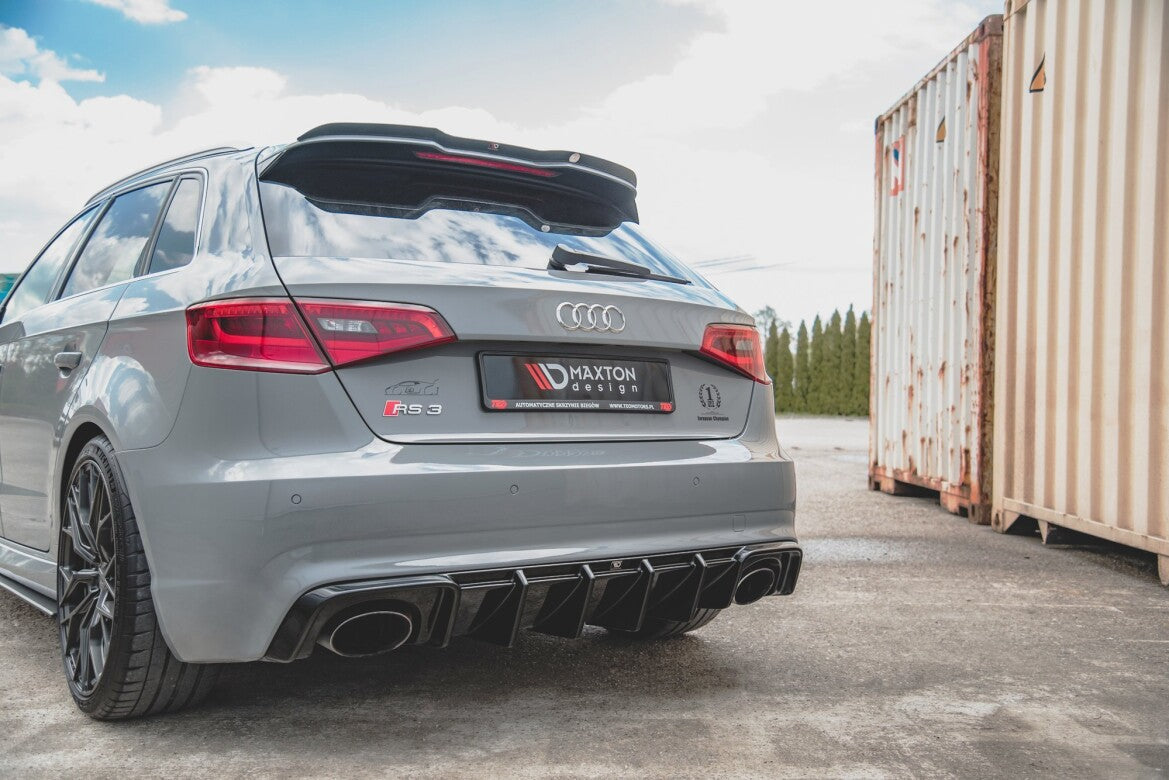 Heckansatz Diffusor passend für Audi RS3 8V Sportback schwarz Hochglanz