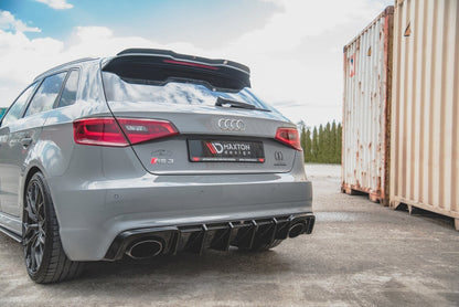 Heckansatz Diffusor passend für Audi RS3 8V Sportback schwarz Hochglanz