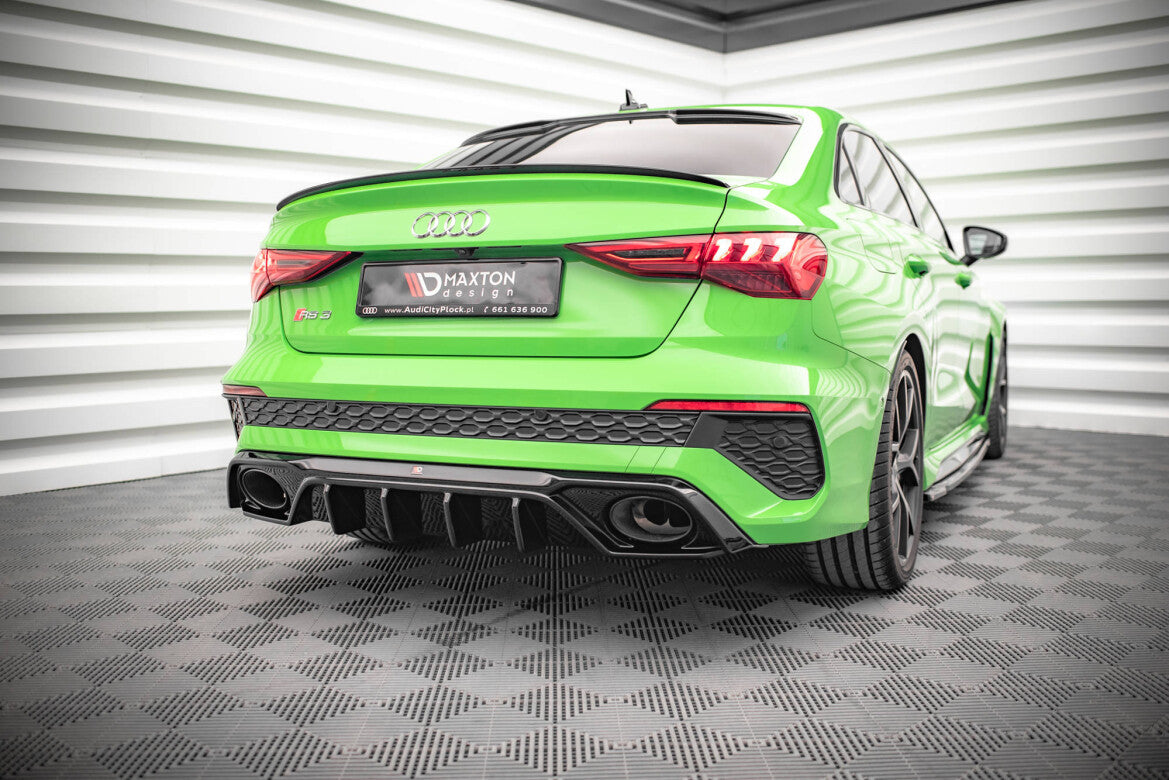 Heckansatz Diffusor passend für Audi RS3 8Y schwarz Hochglanz