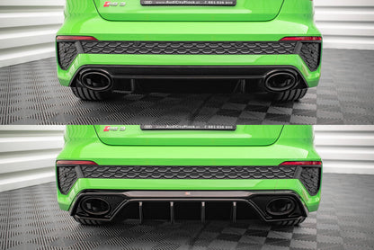 Heckansatz Diffusor passend für Audi RS3 8Y schwarz Hochglanz