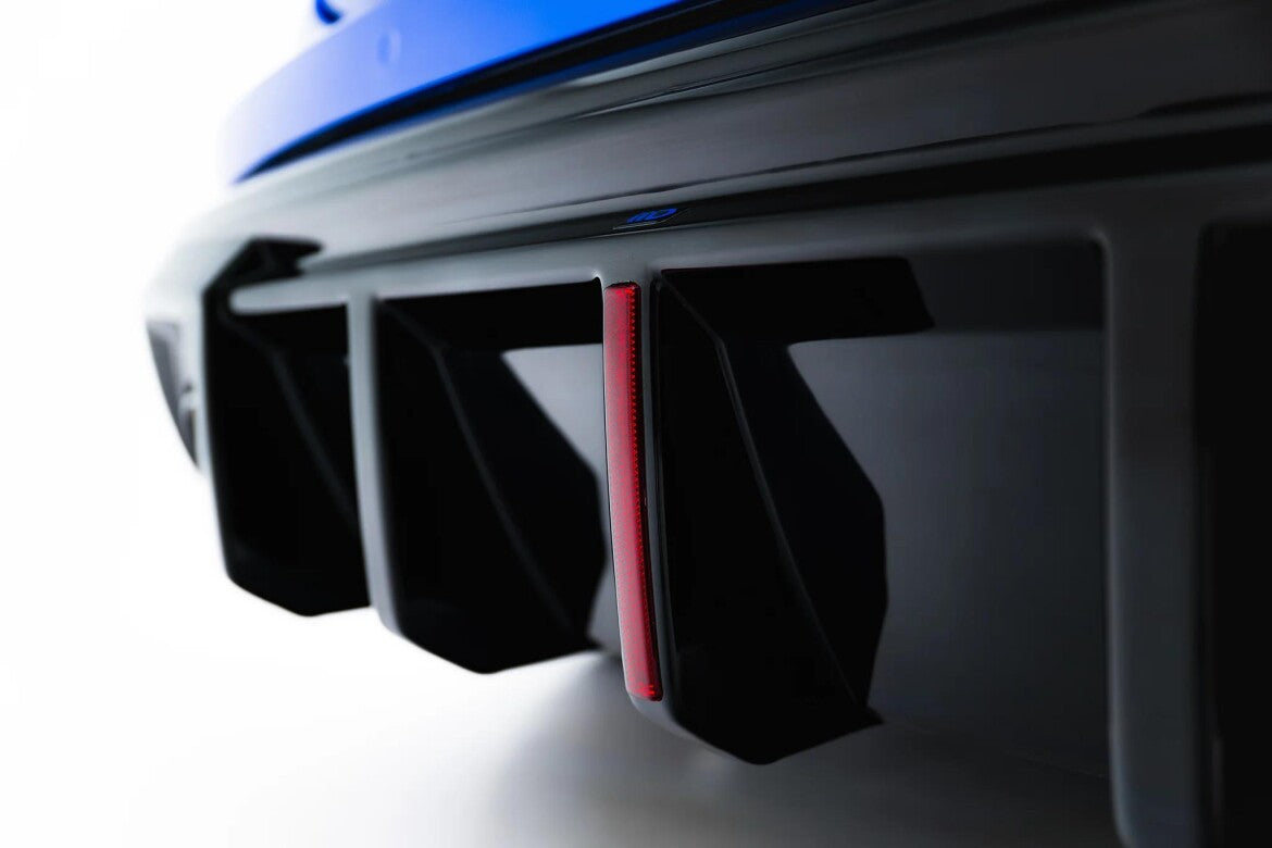 Heckansatz Diffusor passend für Audi RS3 8Y Sportback+Limo 8Y Facelift (Version mit Originalreflektor) schwarz Hochglanz