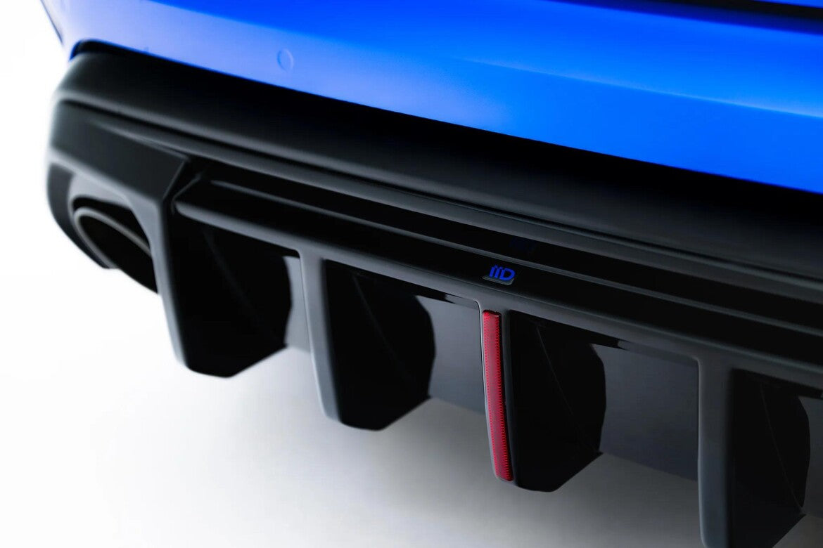 Heckansatz Diffusor passend für Audi RS3 8Y Sportback+Limo 8Y Facelift (Version mit Originalreflektor) schwarz Hochglanz