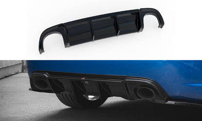 Heckansatz Diffusor passend für Audi RS4 B7 schwarz Hochglanz