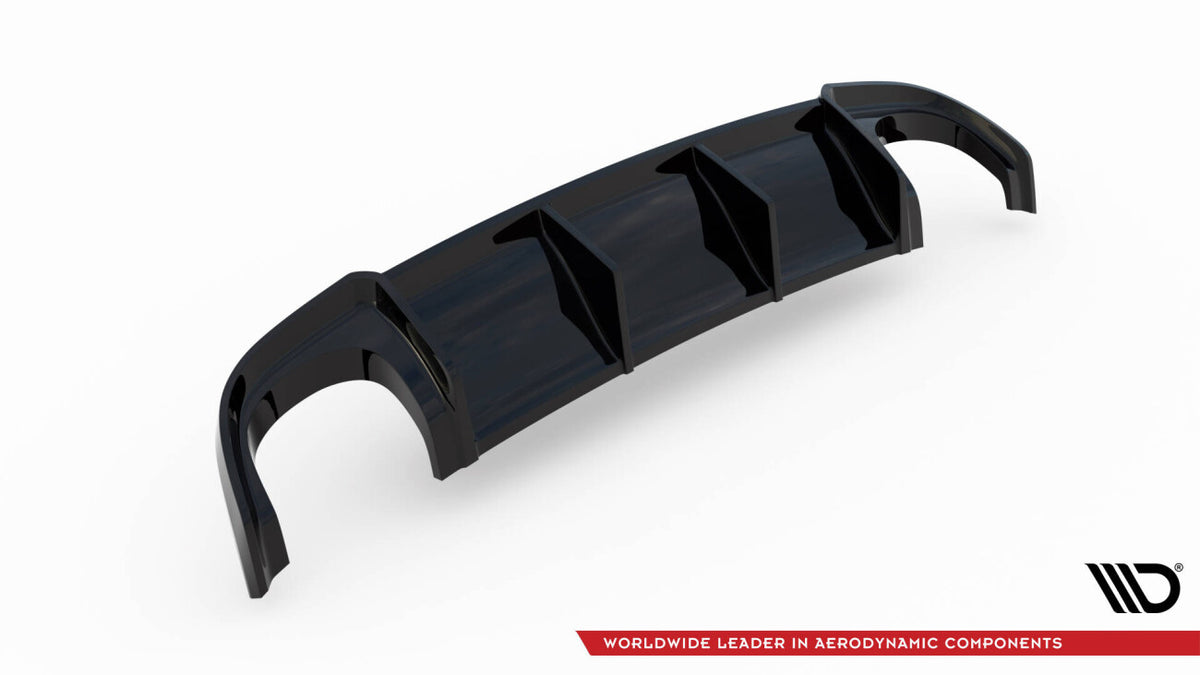 Heckansatz Diffusor passend für Audi RS4 B7 schwarz Hochglanz
