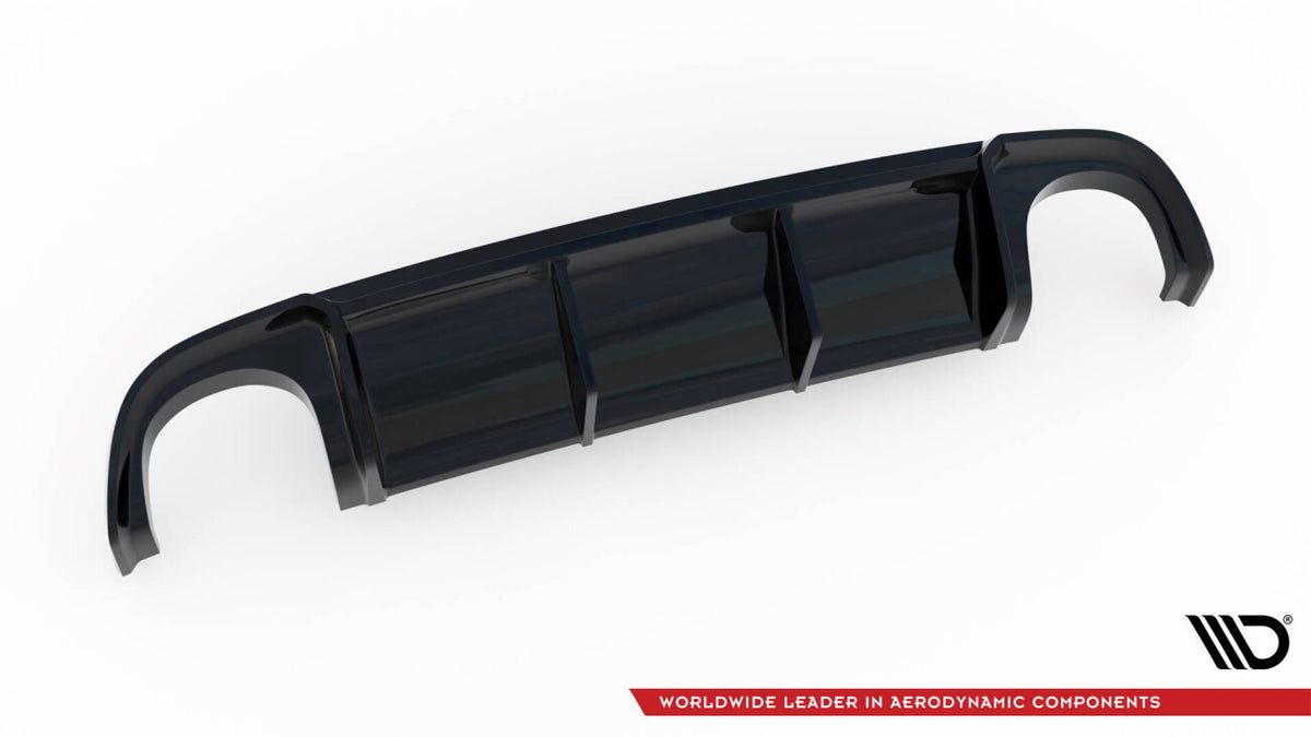 Heckansatz Diffusor passend für Audi RS4 B7 schwarz Hochglanz