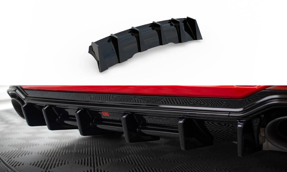 Heckansatz Diffusor passend für Audi RS4 B9 / B9 FL schwarz Hochglanz