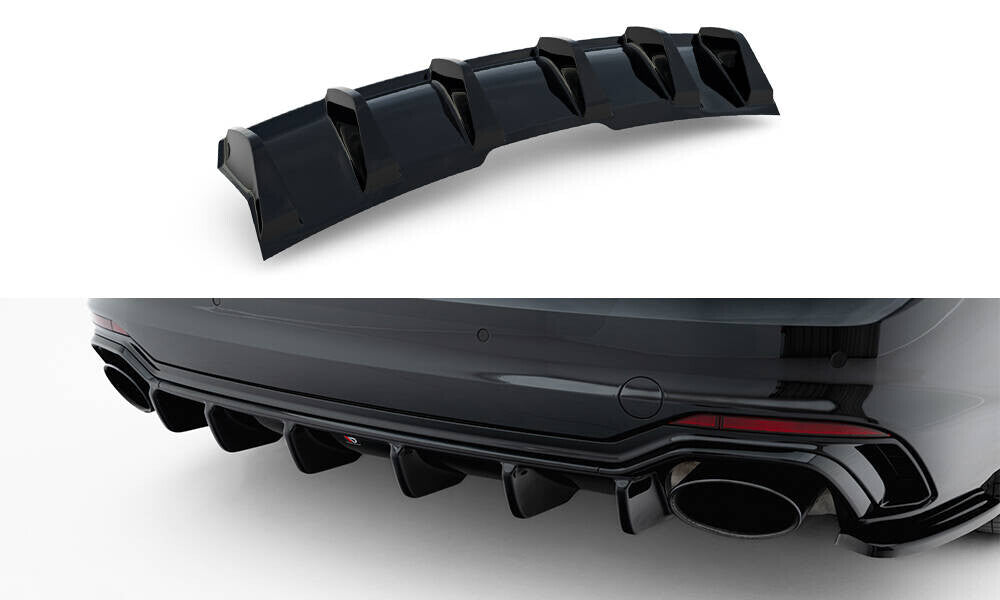Heckansatz Diffusor passend für Audi RS5 Coupe / Sportback F5 schwarz Hochglanz
