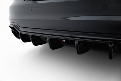 Heckansatz Diffusor passend für Audi RS5 Coupe / Sportback F5 schwarz Hochglanz