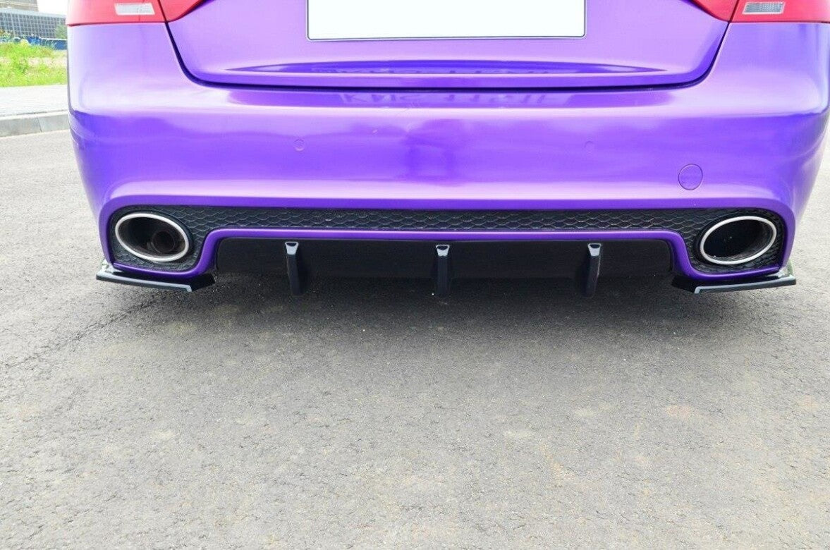 Heckansatz Diffusor passend für Audi RS5 Mk1 8T FL schwarz Hochglanz