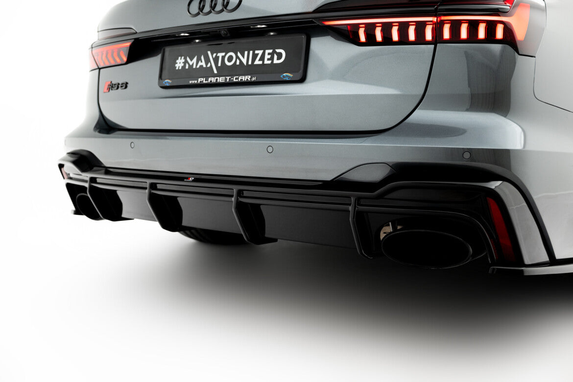 Heckansatz Diffusor passend für Audi RS6 C8 / C8 FL schwarz Hochglanz
