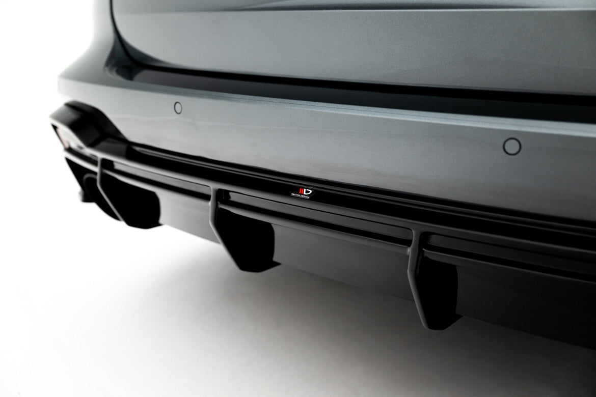 Heckansatz Diffusor passend für Audi RS6 C8 / C8 FL schwarz Hochglanz