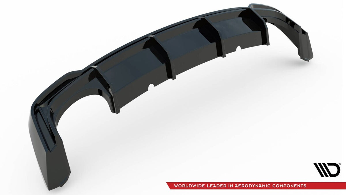 Heckansatz Diffusor passend für Audi RS6 C8 / C8 FL schwarz Hochglanz
