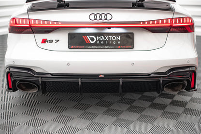 Heckansatz Diffusor passend für Audi RS7 C8 (mit AHK) schwarz Hochglanz