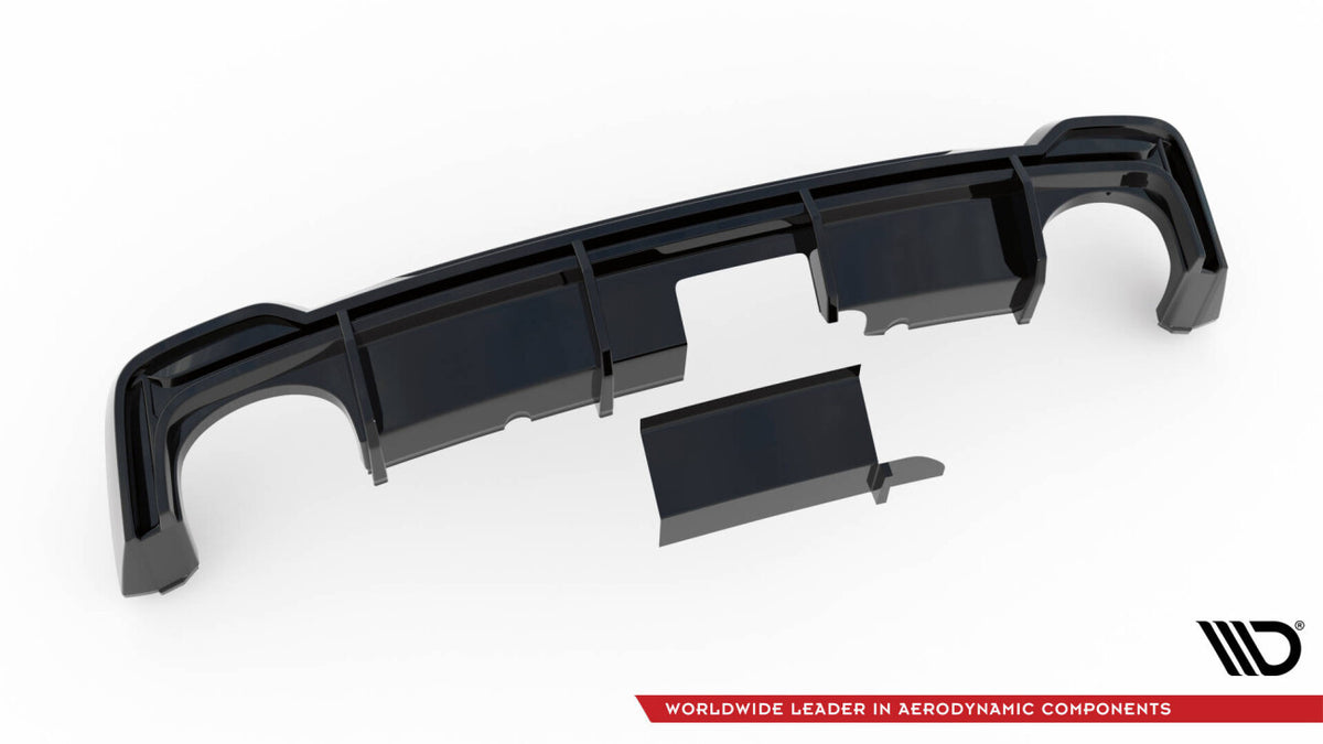 Heckansatz Diffusor passend für Audi RS7 C8 (mit AHK) schwarz Hochglanz