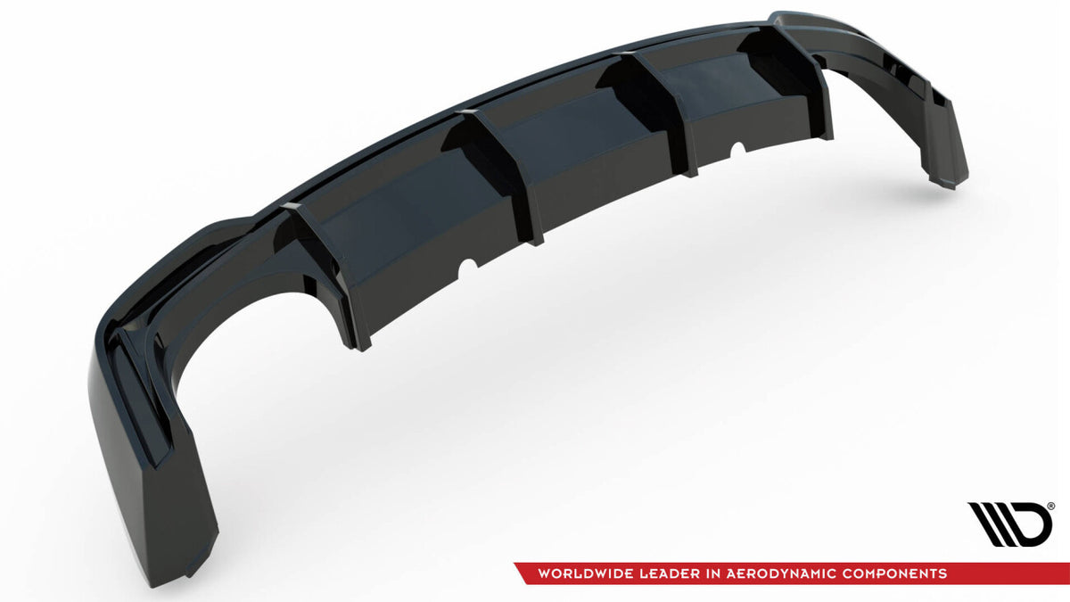 Heckansatz Diffusor passend für Audi RS7 C8 (mit AHK) schwarz Hochglanz