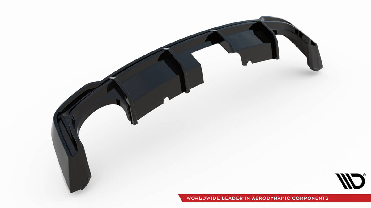 Heckansatz Diffusor passend für Audi RS7 C8 (mit AHK) schwarz Hochglanz
