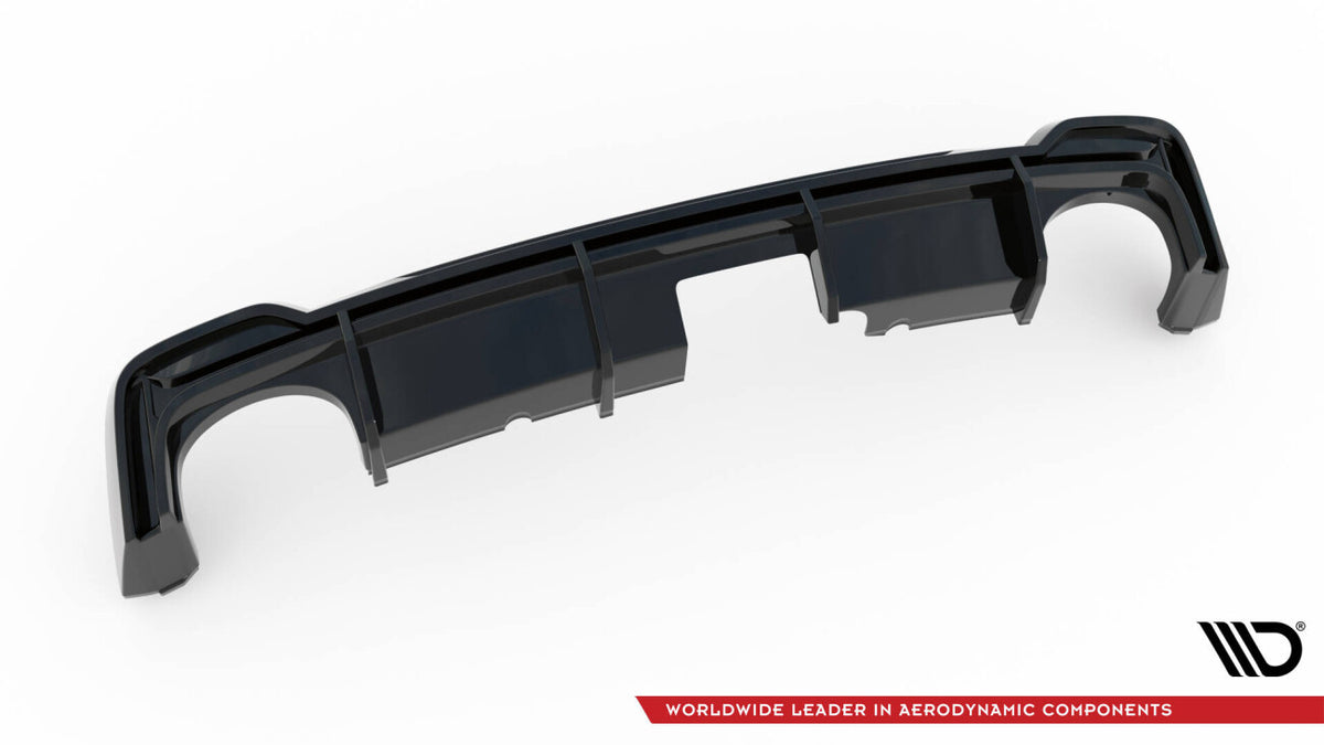 Heckansatz Diffusor passend für Audi RS7 C8 (mit AHK) schwarz Hochglanz