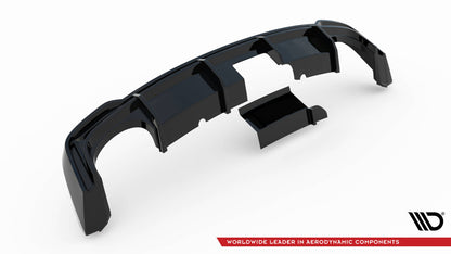 Heckansatz Diffusor passend für Audi RS7 C8 (mit AHK) schwarz Hochglanz