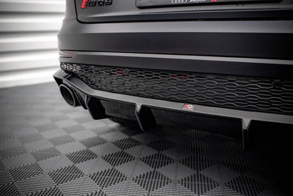 Heckansatz Diffusor passend für Audi RSQ8 Mk1 schwarz Hochglanz