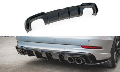 Heckansatz Diffusor passend für Audi S3 Limousine 8V FL schwarz Hochglanz