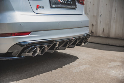 Heckansatz Diffusor passend für Audi S3 Limousine 8V FL schwarz Hochglanz
