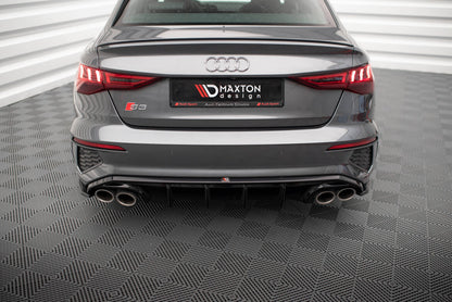 Heckansatz Diffusor passend für Audi S3 Limousine 8Y schwarz Hochglanz
