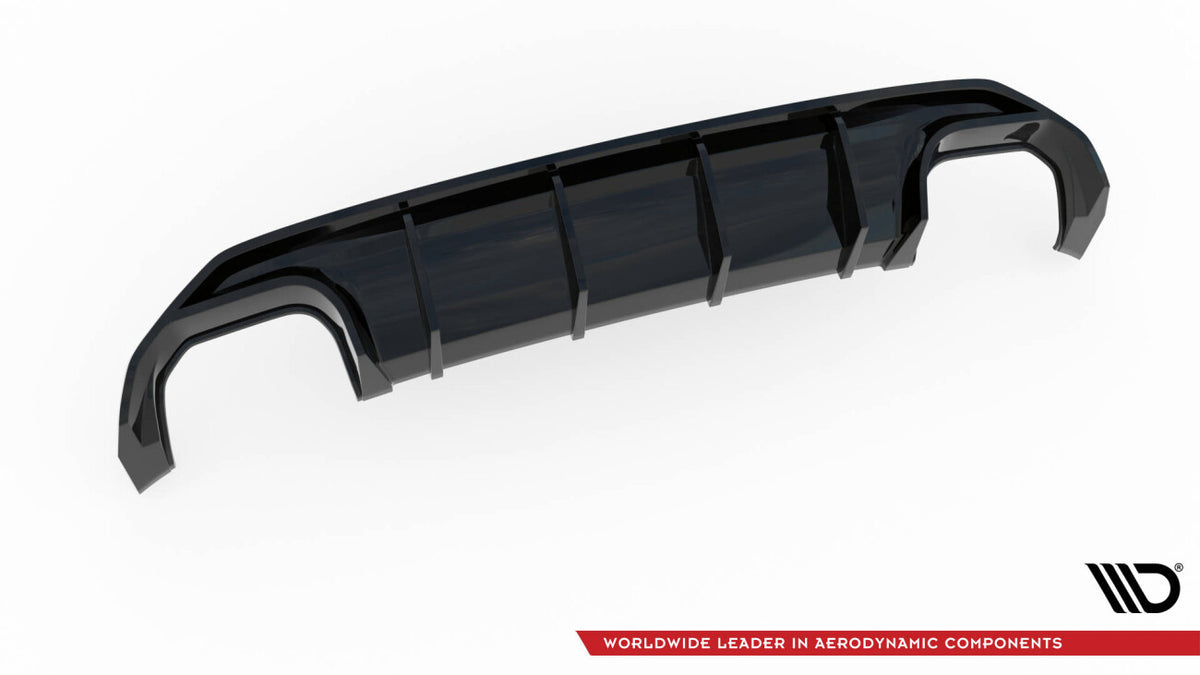 Heckansatz Diffusor passend für Audi S3 Limousine 8Y schwarz Hochglanz
