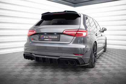Heckansatz Diffusor passend für Audi S3 Sportback 8V FL schwarz Hochglanz