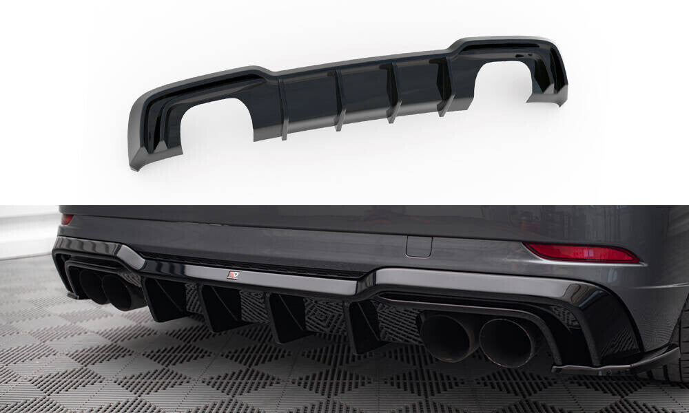Heckansatz Diffusor passend für Audi S3 Sportback 8V FL schwarz Hochglanz