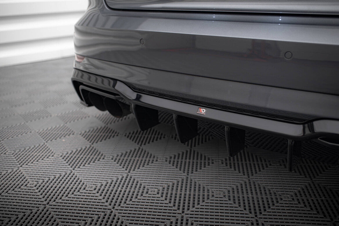 Heckansatz Diffusor passend für Audi S3 Sportback 8V FL schwarz Hochglanz