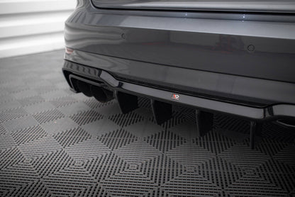 Heckansatz Diffusor passend für Audi S3 Sportback 8V FL schwarz Hochglanz